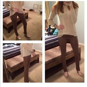 Haute Hippie Leather Pants w zipper detail & ankle